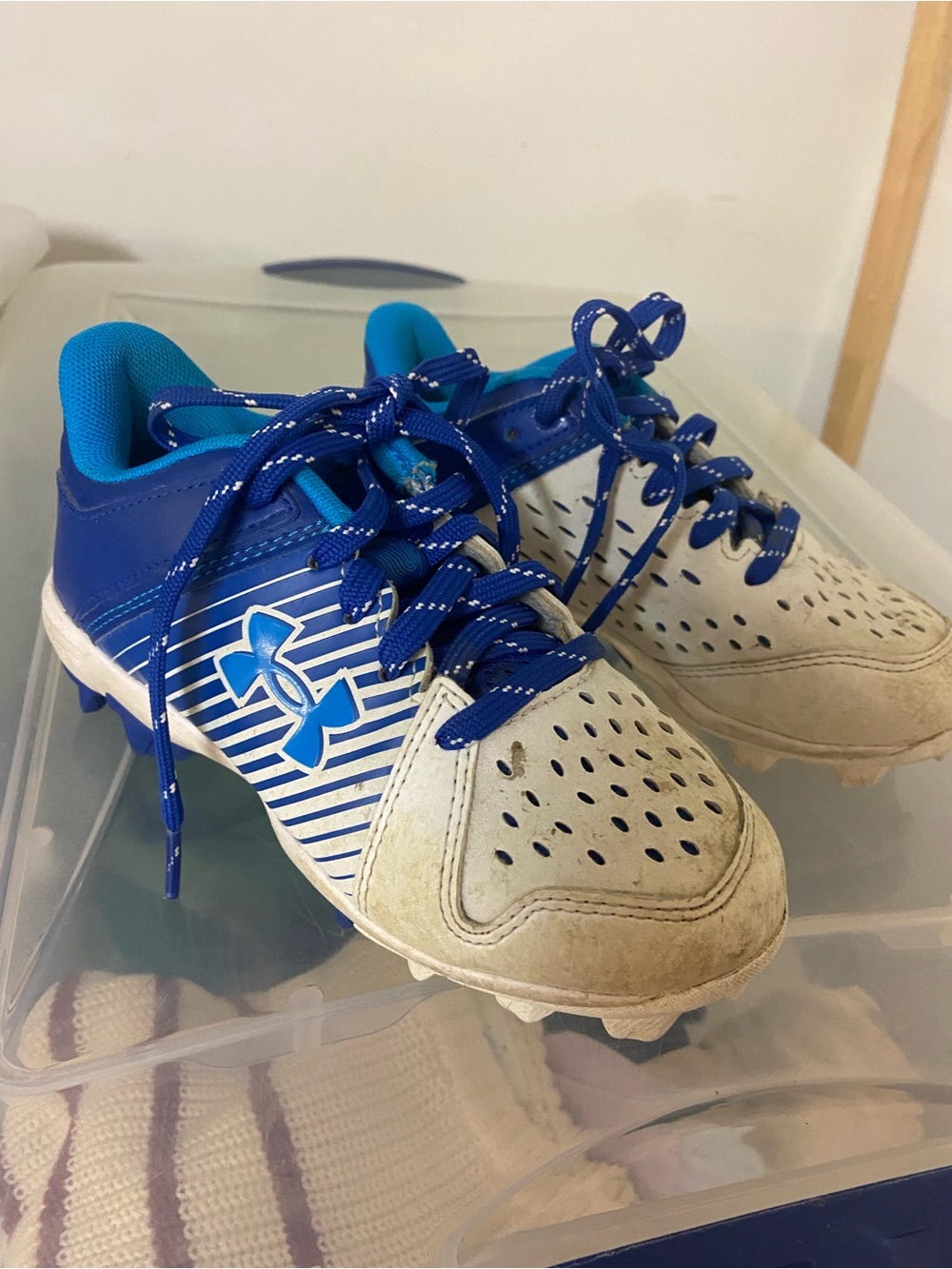 UA Boy Cleats Blue